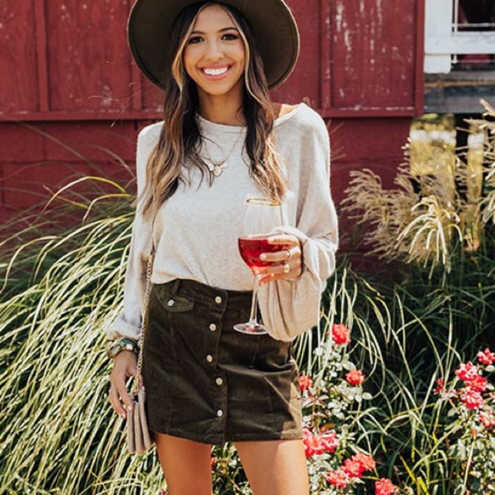 Corduroy Mini Skirt